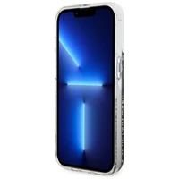 Guess GUHCP14LLCSGSGK iPhone 14 Pro 6.1" juodas kietas dėklas telefonui su skystu blizgučiu marmurinis