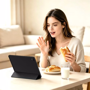 Tech-Protect SmartCase dėklas su rašikliu Xiaomi Redmi Pad 2 9.7" - juodas