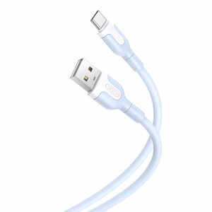 XO NB212 USB–USB-C laidas, 1,0 m, 2,1 A, mėlynas