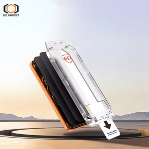 Tel Protect Dust-Free Easy Fit Privacy Full Glue 6D grūdintas stiklas skirtas Iphone 17 Pro Max juodas - 2 vnt.