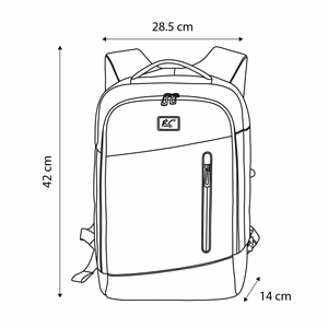 NanoRS Laptop Backpack, 15.6", Black, 42x28.5x14, Waterproof RS204 B