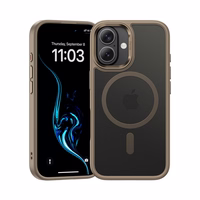 Benks magnetinis Mist dėklas telefonui su metaliniu rėmeliu, skirtas Iphone 16, titano spalvos