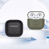 Tech-Protect silikoninis dėklas Apple AirPods 4 ausinėms - smėlinis
