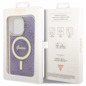 Guess GUHMP14LH4STU iPhone 14 Pro 6.1" violetinis/violetinis kietas dėklas 4G MagSafe