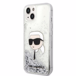 Karl Lagerfeld KLHCP14MLNKHCH iPhone 14 Plus 6.7" sidabrinis/sidabrinis kietasis dėklas Blizgučiai Karl Galva