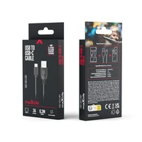 Maxlife kabelis USB - USB-C 0,2 m 2A juodas