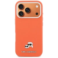 KARL LAGERFELD case for IPHONE 17 Pro Max compatible with MagSafe KLHMP17X6PFKCLO (PU FW W/ K&C Head Pin) orange
