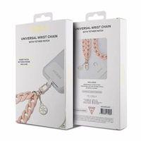 GUESS rankos dirželis GUOUCBMC4MP (Didelė grandinės akrilinė 4G pakabukas) rožinis