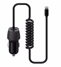 Įkroviklis automobilinis Platinet (PLCRSL) su Lightning laidu (1xUSB 3.4A) juodas