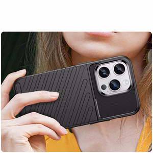 Thunder Case iPhone 14 Pro dėklas telefonui su apsauga - juodos spalvos