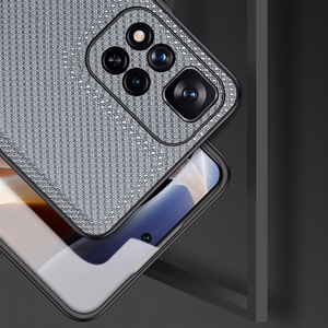 Dux Ducis Fino dėklas telefonui dengtas nailono medžiaga Xiaomi Redmi Note 11 Pro+ 5G (China) / 11 Pro 5G (China) / Mi11i HyperCharge / Poco X4 NFC 5G mėlyna