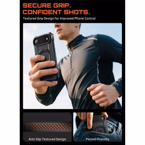 Dėklas telefonui Supcase UB Grip Mag MagSafe iPhone 17 Air - juodas