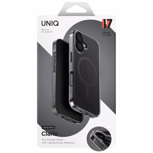 Uniq Clario Magclick įkrovimo dėklas telefonui iPhone 17 – juodas
