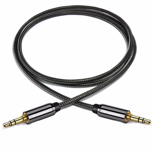 Wozinsky universalus mini jack kabelis 2x AUX kabelis 1.5m juodas