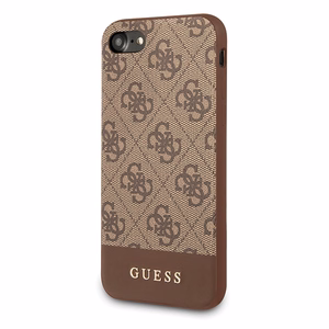 Чехол Guess 4G Stripe Collection для iPhone 7 / 8 / SE 2020 / SE 2022 - коричневый