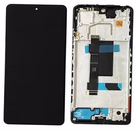 Ekranas Xiaomi Redmi Note 12 Pro 5G/Poco X5 Pro 5G su lietimui jautriu stikliuku ir rėmeliu Midnight Black originalus (used Grade A)