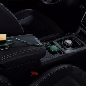 Kabelis Bright Mirror 2 3 in 1 - Type C į Micro USB, Lightning, Type C - 100W 1,1 metro (CAMJ010206) žalias