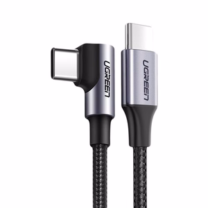 Ugreen US255 50125 USB-C (tiesus) / USB-C (kampinis) PD QC laidas 60W 3A 2m - pilkas