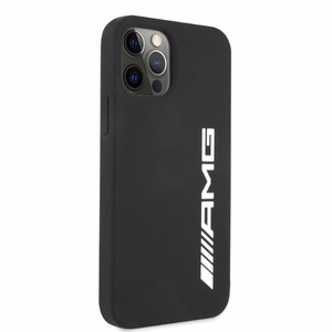AMG silikoninis didelis logotipas dėklas iPhone 12 Pro Max - juodas