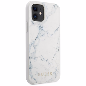 Guess Marmurinis dėklas telefonui iPhone 12 mini 5.4" - baltas