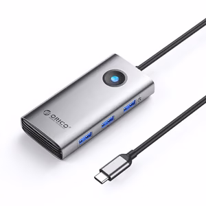 Orico PW11 6in1 USB-C Docking Station 3x USB-A 3.0 1x USB-C 3.0 1x USB-C PD 100 W 1x HDMI 4K 30Hz - Gray