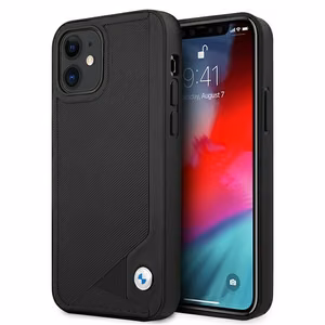 BMW Odinis įspaustas dėklas iPhone 12 mini - juodas