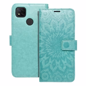 MEZZO knyginis dėklas telefonui XIAOMI Redmi 9C / 9C NFC mandala žalia