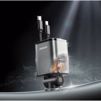 Automobilinis įkroviklis Joyroom "JR-CCL05" juodas 30W (1xPD / 1xQC3.0) + "Lightning" ir "Type-C" laidas