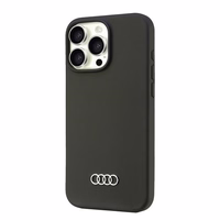 Audi Silikoninis dėklas telefonui iPhone 16 Pro Max 6.9" juodas/juodas kietas dėklas AU-LSRIP16PM-Q3/D1-BK