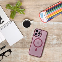 VARIETE MAG DĖKLAS Dėklas suderinamas su MagSafe for XIAOMI Redmi Note 15 Pro 4G violetinis