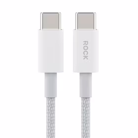 Rock Kabelis Z20 - Type-C iki Type-C kabelis - PD 60W 3A - 1 metras baltas (m)