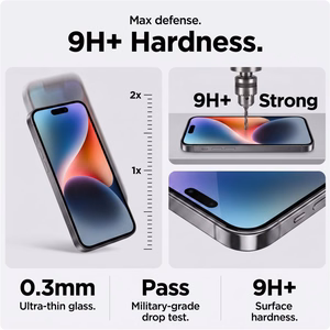 Tech-Protect Quick Set Spy+ 2 vnt. privatumo apsauginių stiklų rinkinys, skirtas iPhone 18 Pro Max