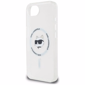 Karl Lagerfeld IML Metal Choupette Head MagSafe iPhone 16e dėklas telefonui - baltas