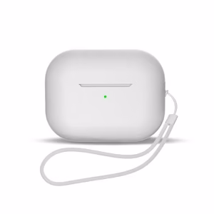 Силиконовый чехол для AirPods 1 / AirPods 2 + ремешок на запястье - белый
