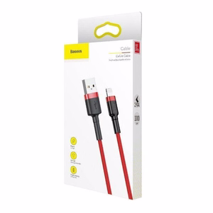 Baseus Cafule USB Lightning kabelis 0,5m 2,4A (raudona)