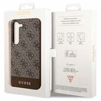 Guess 4G Stripe Collection dėklas telefonui Samsung Galaxy S24+ - rudas