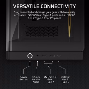 Corsair 4500X RS-R ARGB grūdintas stiklas vidutinio bokštelio korpusas, juodas