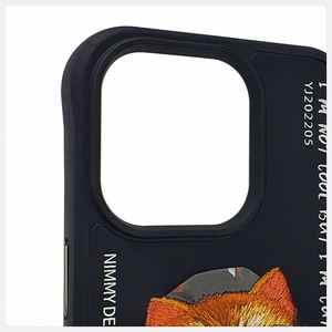Nimmy Glasses Cool Katės dėklas iPhone 15 Pro – juodas