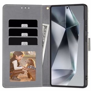 Tech-Protect Wallet dėklas telefonui Samsung Galaxy A56 5G - balti ramunėliai