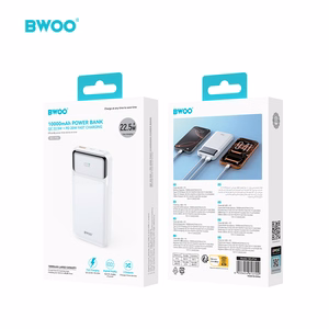 BWOO ypač plonas 22,5W 10000mAh išorinė baterija balta