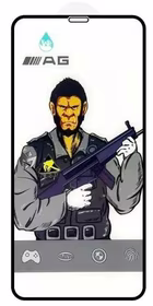 LCD apsauginis stikliukas "ESD Anti-Fingerprint Frosted" Apple iPhone 17 Pro Max juodas be įpakavimo