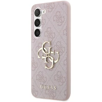 Guess GUHCS23S4GMGPI S23 S911 rožinis/rožinis kietas dėklas 4G Big Metal Logo