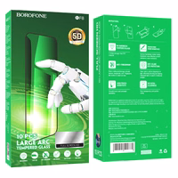 Borofone apsauginis stiklas BF8 Diamond Armor pilnas ekranas 5D didelis lankas Iphone X/XS/11 Pro - 10 vienetų