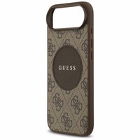 Guess 4G Circle Classic Logo Magnetinis dėklas telefonui iPhone Air - ruda