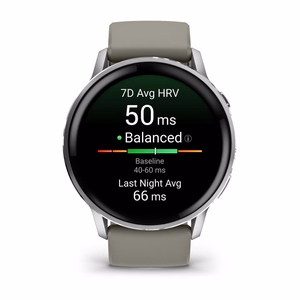 Išmanusis laikrodis Garmin Venu 4 45mm sidabrinis/pilkas