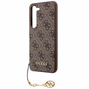 Guess 4G Charms Collection dėklas telefonui Samsung Galaxy A35 - rudas