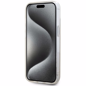 DKNY IML mono ir juostų magnetinis dėklas telefonui iPhone 15 / 14 / 13 - rožinis