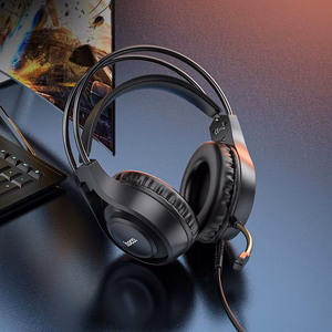 HOCO проводные наушники Jack 3,5 mm с микрофоном W106 черные