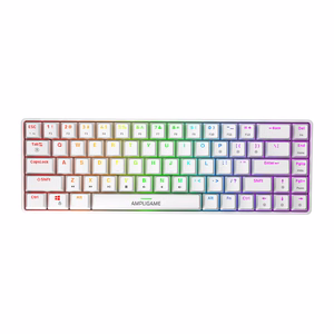 Fifine GK1W mechaninė klaviatūra, 65% RGB (balta)