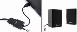 Gembird A-HDMI-VGA-03 vaizdo kabelio adapteris 0,15 m HDMI Type A (Standard) VGA (D-Sub) juodas